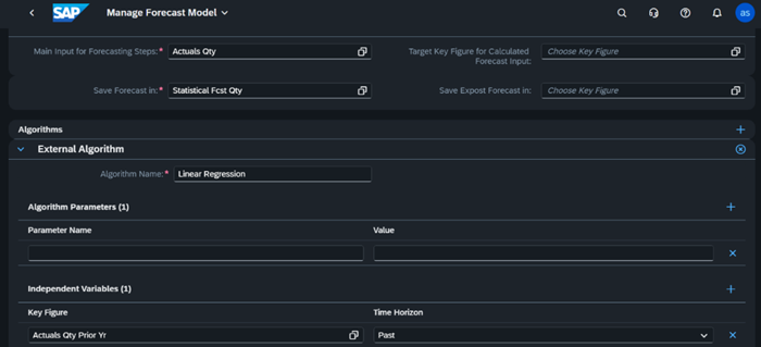 SAP Forecast Model for IBP Demand Planning